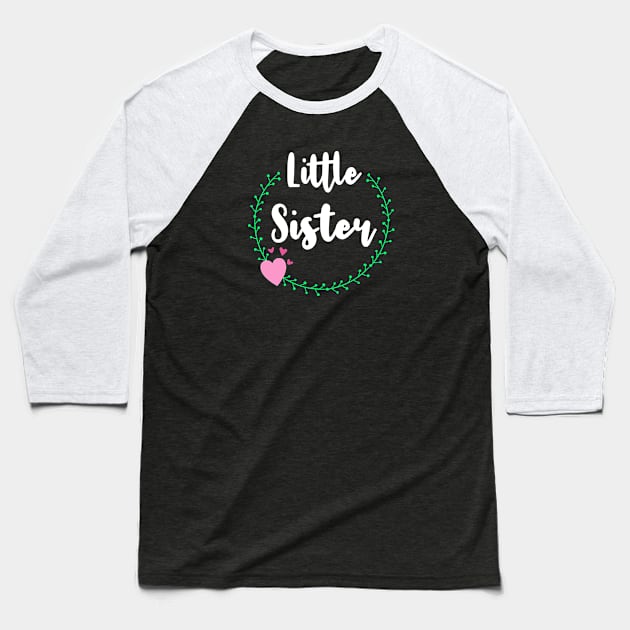 Cute Little Sister Baseball T-Shirt by Lulaggio